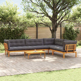 5 Piece Garden Pallet Sofa Units Solid Acacia Wood Natural