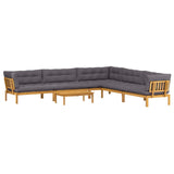 6 Piece Garden Pallet Sofa Units Solid Acacia Wood Natural