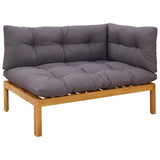 6 Piece Garden Pallet Sofa Units Solid Acacia Wood Natural