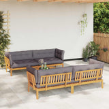 5 Piece Garden Pallet Sofa Units Solid Acacia Wood Natural