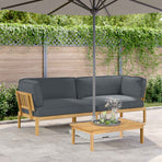 Sofa Set 2 pcs Anthracite 266 x 92 x 69 cm Solid Acacia Wood