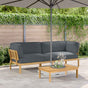 Sofa Set 2 pcs Anthracite 266 x 92 x 69 cm Solid Acacia Wood