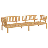 Sofa Set with Cushion Plain 2 pcs Anthracite Solid Acacia Wood - Side View