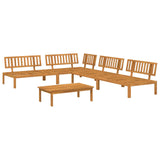 Sofa Set with Cushion Plain 5 pcs Anthracite Solid Acacia Wood