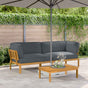 Sofa Set 2 pcs Anthracite Solid Acacia Wood