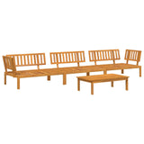 Sofa Set with Cushion Plain 4 pcs Anthracite Solid Acacia Wood