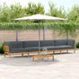 Sofa Set 5 pcs Anthracite Solid Acacia Wood