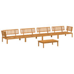 Sofa Set 5 pcs Anthracite Solid Acacia Wood