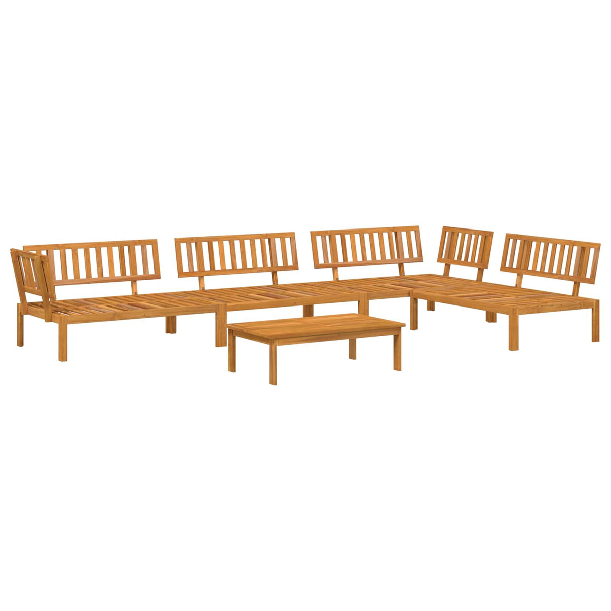 Sofa Set with Cushion Plain 5 pcs Anthracite Solid Acacia Wood