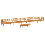 Sofa Set with Cushion Plain 6 pcs Anthracite Solid Acacia Wood