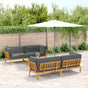 Sofa Set 5 pcs Anthracite 266 x 92 x 69 cm Solid Acacia Wood