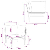 Garden Corner Sofa with Cushions Solid Acacia Wood & Rope - Extra Image
