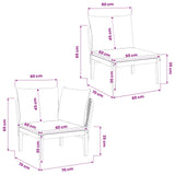 2 pcs Garden Lounge Set with Cushions Solid Acacia Wood & Rope - Extra Image