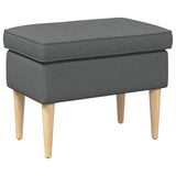 Armchair with Foot Stool 2 pcs Dark Grey Fabric - 45-Degree Angle