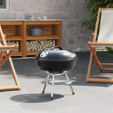 Charcoal Grill Black 36.5 x 36.5 x 40 cm - Side View