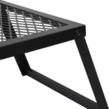 Foldable Camping Grill Folding Black 58 x 31 x 2 cm Alloy Steel - Low Angle