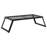 Foldable Camping Grill Folding Black 58 x 31 x 2 cm Alloy Steel - Front View