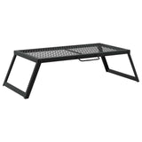 Foldable Camping Grill Folding Black 58 x 31 x 2 cm Alloy Steel