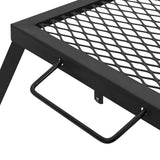Foldable Camping Grill Black 31.5 x 26.5 x 4 cm Alloy Steel - Close-Up Angle