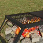 Foldable Camping Grill 68 x 30 x 17 cm Alloy Steel Black