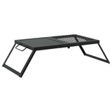 Foldable Camping Grill Black 31.5 x 26.5 x 4 cm Alloy Steel - Rear View