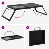 Foldable Camping Grill Black 31.5 x 26.5 x 4 cm Alloy Steel - Extra Image