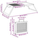 Foldable Camping Grill Black 31.5 x 26.5 x 4 cm Alloy Steel