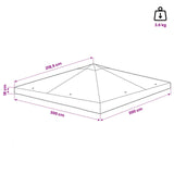 Gazebo Cover with Roof Taupe 300 x 300 cm Polyester and Steel