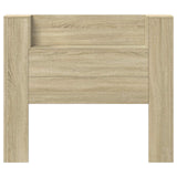 Headboard Cabinet with LED Sonoma 120 x 16,5 x 103,5 cm