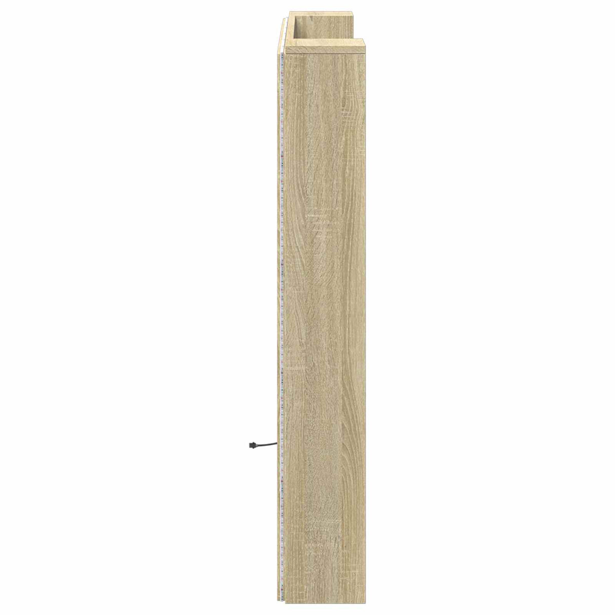 Headboard Cabinet with LED Sonoma 120 x 16,5 x 103,5 cm