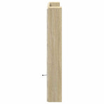Headboard Cabinet with LED Sonoma Oak Engineered Wood
