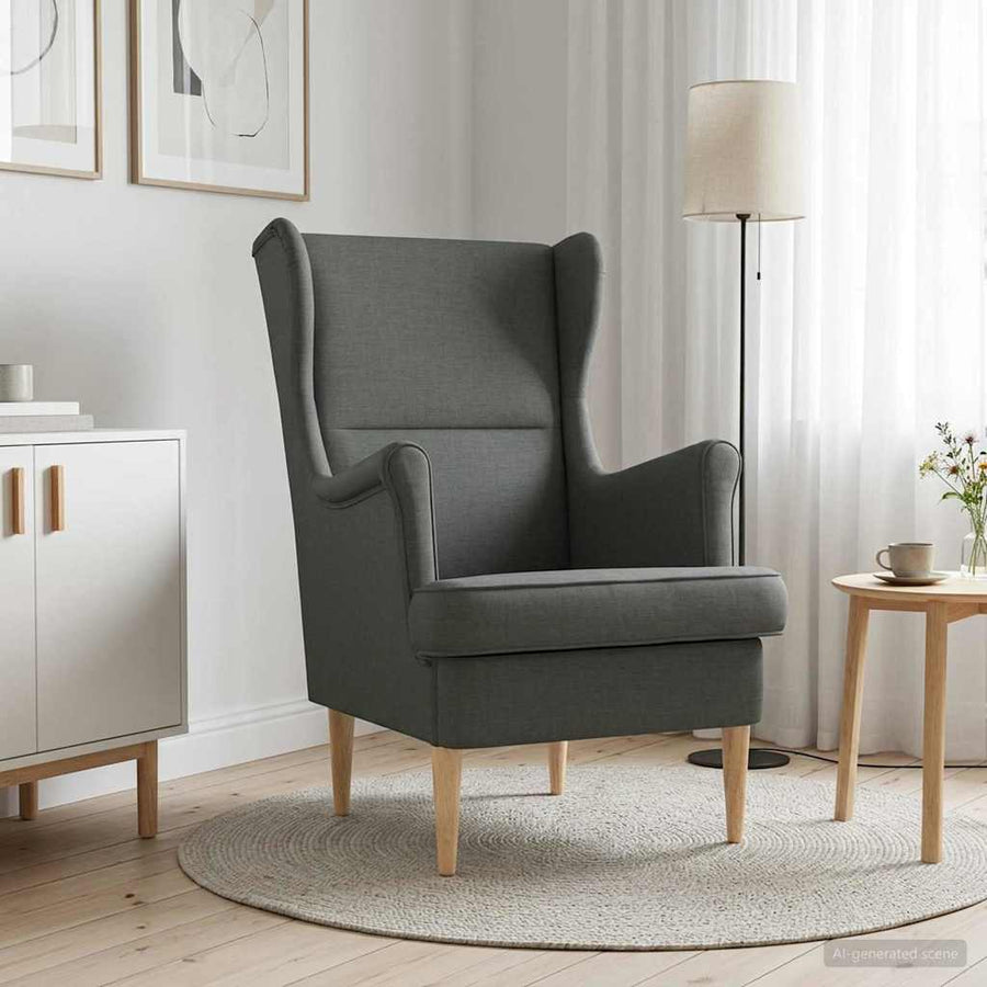 Armchair Dark Grey Fabric