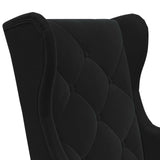 Armchair Black Velvet - Low Angle