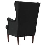 Armchair Black Velvet - Rear View