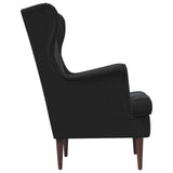 Armchair Black Velvet - 45-Degree Angle