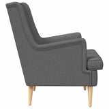 Armchair Dark Grey Fabric - 45-Degree Angle