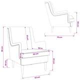 Armchair Dark Grey Fabric