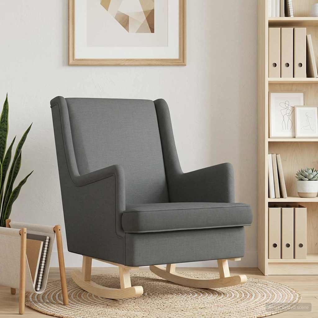 Rocking Chair Dark Grey 62 x 80 x 85 cm Fabric