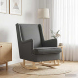 Rocking Chair Dark Grey 62 x 80 x 85 cm Fabric - Side View