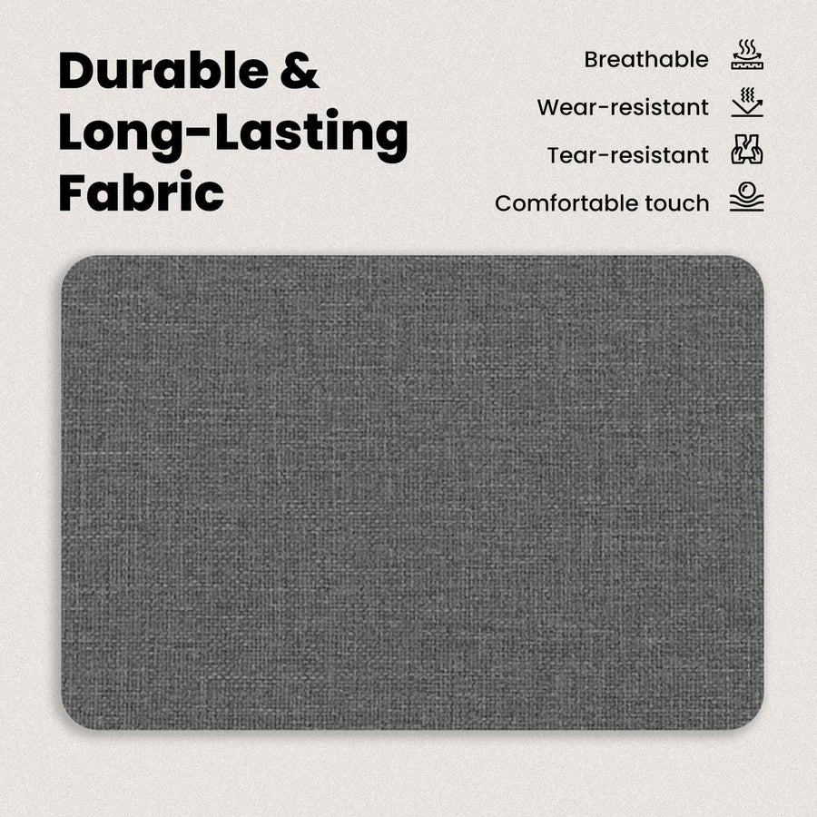 Two Seater Sofa Dark Grey 115 x 61 x 87 cm Fabric