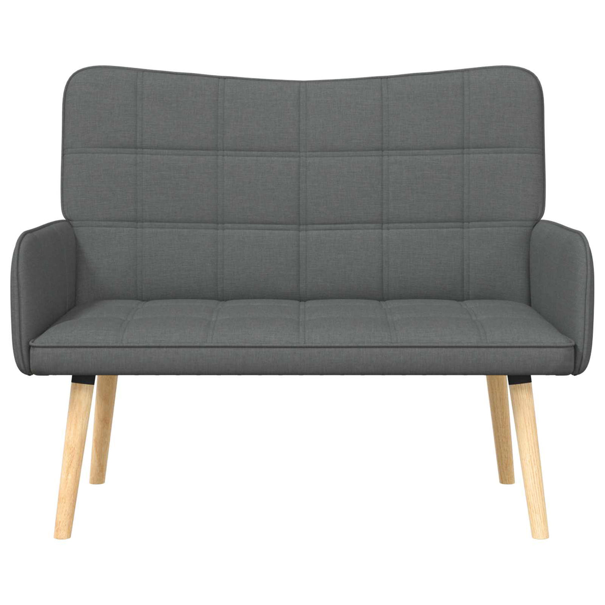 Two Seater Sofa Dark Grey 115 x 61 x 87 cm Fabric