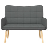 Two Seater Sofa Dark Grey 115 x 61 x 87 cm Fabric