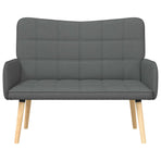 Two Seater Sofa Dark Grey 115 x 61 x 87 cm Fabric