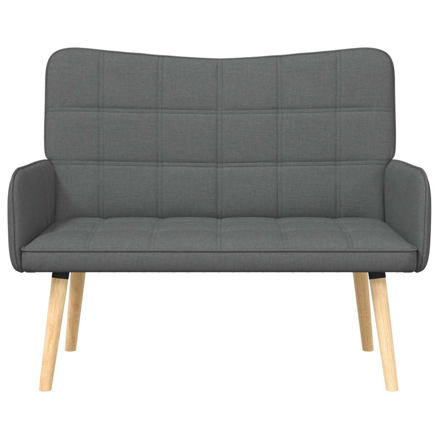 Two Seater Sofa Dark Grey 115 x 61 x 87 cm Fabric