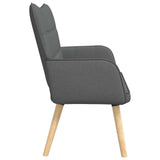 Two Seater Sofa Dark Grey 115 x 61 x 87 cm Fabric - 45-Degree Angle