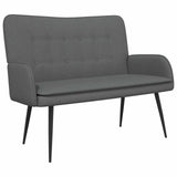 2-Seater Sofa Dark Grey 115 x 61 x 87 cm Fabric