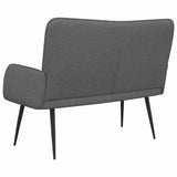 2-Seater Sofa Dark Grey 115 x 61 x 87 cm Fabric - Rear View