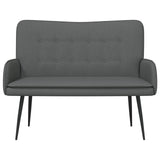 2-Seater Sofa Dark Grey 115 x 61 x 87 cm Fabric - Top-Down View