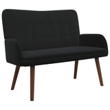 Two Seater Sofa Black 115 x 61 x 87 cm Velvet