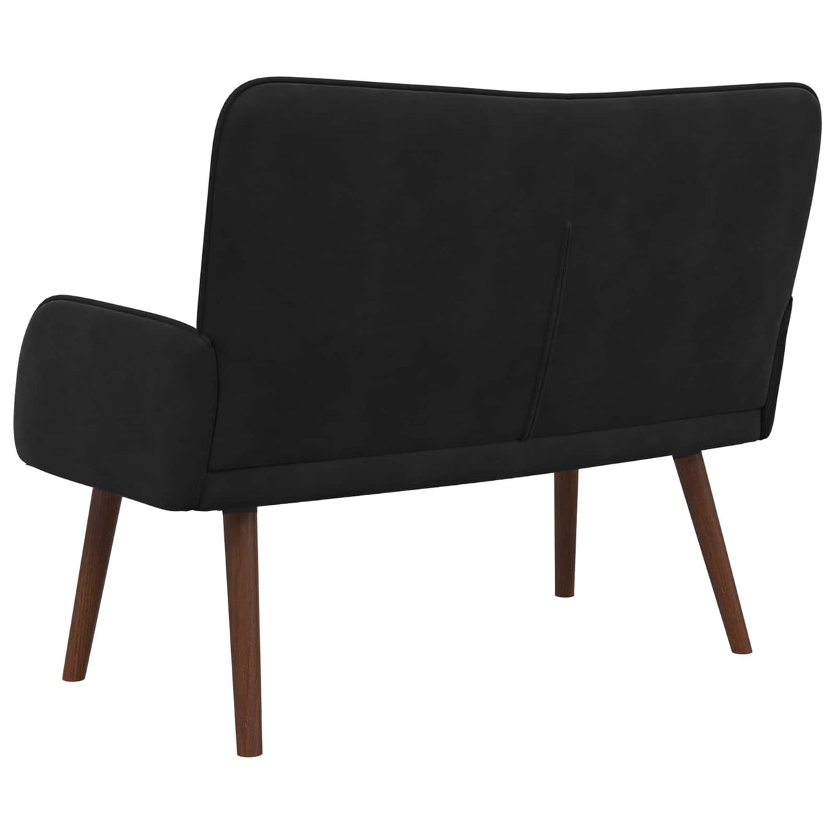 Two Seater Sofa Black 115 x 61 x 87 cm Velvet